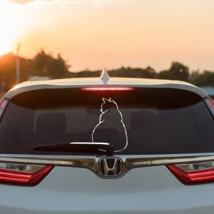 Cat Windshield Wiper Vinyl Decal Sticker